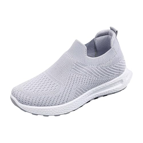 YIzdegg Sneaker Damen atmungsaktiv Schwarz Bequem Sportschuhe Turnschuhe Leicht Laufschuhe Mesh Freizeitschuhe Straßenlaufschuhe Ohne Schnürsenkel Outdoorschuhe Schlupfschuhe Slip On von YIzdegg