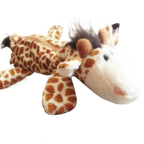 YJHLY Federmäppchen, niedliches Plüsch-Waldtier-Federmäppchen, Löwe, Affe, Elefant, Schreibwaren, Aufbewahrungstasche für Kinder, tolles Geschenk, Federmäppchen, giraffe, A von YJHLY