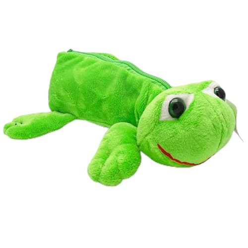 YJHLY Federmäppchen Plüsch Federmäppchen Etui Pennen Astucci Estuhes Lapices Tier Pennenbakje Schule Pelcon Kinder Bleistift Bleistift Bleistift, frosch, A von YJHLY