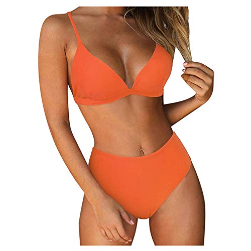 Minimizer Bikini Sexy Brazilian Bikinis Cup E Bikini Gestreift Bikini Bench BüGel Bikini Cup F Bikini FüR GroßE BrüSte Triangl Bikini RüSchen Bikini Schwangerschaft 513 Orange S von YJING