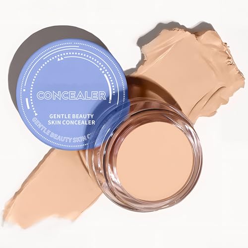 Hydrating Pot Concealer Cream Full Coverage Concealer Long Lasting Under Eye Brightener Correcting Concealer Waterproof Face Foundation for Mature Skin, 02 Natural Beige von YJLYQF