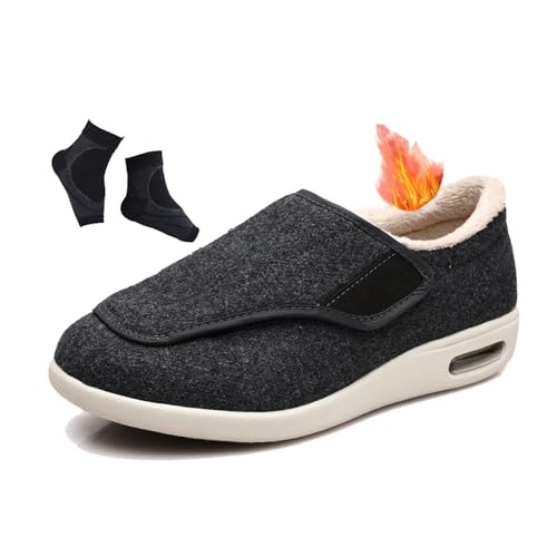 Bequeme Diabetikerschuhe Für Herren, Herren-Winterschuhe Mit Thermo-Fleecefutter Und Orthopädischer Verstellung Für Diabetiker, Gehschuhe Gegen Fußödeme, Ältere Menschen, Geschwollene(Dark Gray,40 EU) Bequeme Diabetikerschuhe Für Herren, Herren-Winterschuhe Mit Thermo-Fleecefutter Und Orthopädischer Verstellung Für Diabetiker, Gehschuhe Gegen Fußödeme, Ältere Menschen, Geschwollene(Dark Gray,40 EU) von YJMZDZQ