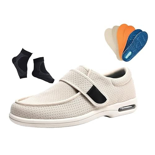 Breite Diabetikerschuhe Für Senioren, Bequeme Atmungsaktive Verstellbare Und Rutschfeste Diabetikerschuhe Für Männer, Weite Orthopädische Laufschuhe, Ödemen Und Geschwollenen Füßen(Beige,50 EU) Breite Diabetikerschuhe Für Senioren, Bequeme Atmungsaktive Verstellbare Und Rutschfeste Diabetikerschuhe Für Männer, Weite Orthopädische Laufschuhe, Ödemen Und Geschwollenen Füßen(Beige,50 EU) von YJMZDZQ