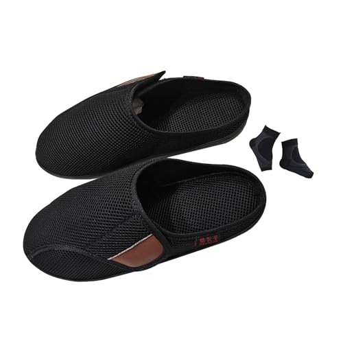 Diabetiker-Sandalen Für Herren, Verstellbare Orthopädische Und Atmungsaktive Slipper Für Diabetiker Mit Geschwollenen Füßen, Orthopädische Schuhe Männer Mit Plantarfasziitis Geschwollene(Black,45 EU) Diabetiker-Sandalen Für Herren, Verstellbare Orthopädische Und Atmungsaktive Slipper Für Diabetiker Mit Geschwollenen Füßen, Orthopädische Schuhe Männer Mit Plantarfasziitis Geschwollene(Black,45 EU) von YJMZDZQ