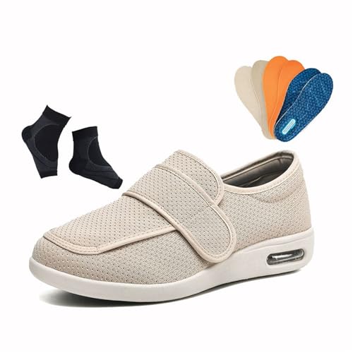 Diabetikerschuhe Für Herren, Weite Sommerschuhe Aus Atmungsaktivem Mesh Für Diabetiker Mit Geschwollenen Füßen, Orthopädische Schuhe Ältere Menschen Arthritis Ödemen Geschwollenen Füßen(Beige,44 EU) Diabetikerschuhe Für Herren, Weite Sommerschuhe Aus Atmungsaktivem Mesh Für Diabetiker Mit Geschwollenen Füßen, Orthopädische Schuhe Ältere Menschen Arthritis Ödemen Geschwollenen Füßen(Beige,44 EU) von YJMZDZQ