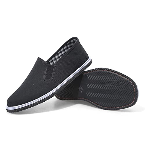 YJMZDZQ Chinesische Kung-Fu-Schuhe, Herren Slip-On Kampfkunst Tai Chi Kung Fu Chinesische Traditionelle Alte Peking Schuhe, Modische Qigong-Turnschuhe Mit Gummisohle In Schwarz, Kann Im Garten(37 EU) von YJMZDZQ