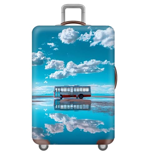 Dicke Waschbar KofferhüLle,KofferschutzhüLle,Landschaft Architektur Motiv 18-32 Zoll Luggage Cover,Reise Koffer SchutzhüLle,GepäCkabdeckung,Kinder,Teens,Suitcase Cover (Farbe 2,S(18-21inch)) von YJSZY