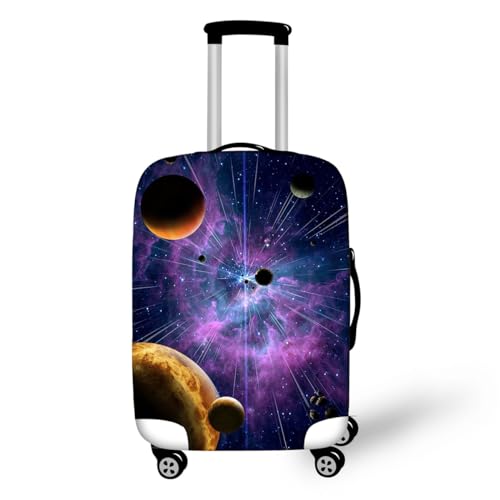 Galaxie Thema Gepäckabdeckung 3D Outer Space Sternennacht Kosmische Planeten Drucke Waschechter Kind Erwachsene Schutzkoffer Cover Reise-Elastischer Spandex Koffer Protector (Farbe 10,L(26-28inch)) von YJSZY