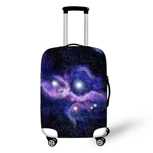 Galaxie Thema Gepäckabdeckung 3D Outer Space Sternennacht Kosmische Planeten Drucke Waschechter Kind Erwachsene Schutzkoffer Cover Reise-Elastischer Spandex Koffer Protector (Farbe 4,L(26-28inch)) von YJSZY