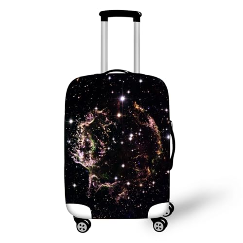 Galaxie Thema Gepäckabdeckung 3D Outer Space Sternennacht Kosmische Planeten Drucke Waschechter Kind Erwachsene Schutzkoffer Cover Reise-Elastischer Spandex Koffer Protector (Farbe 5,L(26-28inch)) von YJSZY