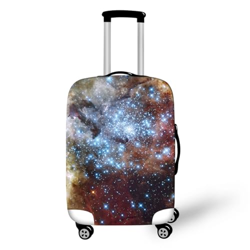 Galaxie Thema Gepäckabdeckung 3D Outer Space Sternennacht Kosmische Planeten Drucke Waschechter Kind Erwachsene Schutzkoffer Cover Reise-Elastischer Spandex Koffer Protector (Farbe 8,L(26-28inch)) von YJSZY