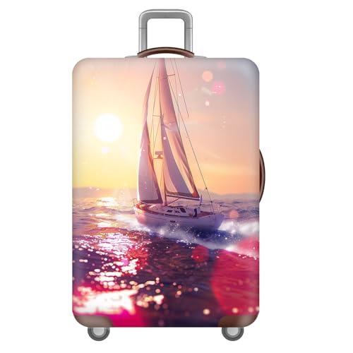 GepäCkhüLle,3D Stadttier LöWe Sternenhimmel Weltraum Print ReisegepäCkhüLle,Waschbare,Kratzfeste,Elastische Luggage Cover,Trolley-SchutzhüLle,Kinder,Jugendliche,Erwachsene (Landschaft,S(18-21inch)) von YJSZY