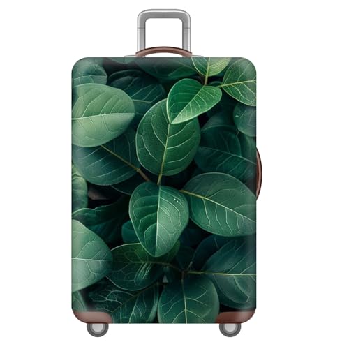 Koffer SchutzhüLle,3D Blumen Tropical Botanical Leaf Print KofferhüLle KofferschutzhüLle,Elastisch KofferschutzhüLle FüR 18-32 Zoll Luggage Cover FüR Erwachsene,Frauen,MäDchen (Grün,XL(29-32inch)) von YJSZY