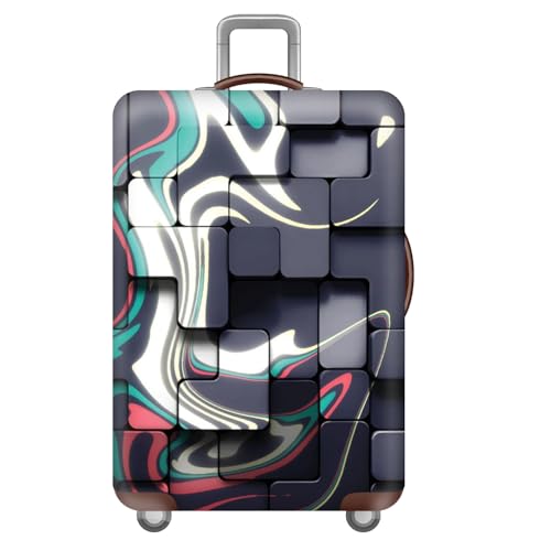 KofferhüLle,Blume Sternenhimmel Tiere Elastisch Reise KofferschutzhüLle,Reisekoffer HüLle Kofferschutz,Waschbarer GepäCk Abdeckung,Luggage Cover,Kinder, Erwachsene,18-32 Zoll (Linie,L(25-28inch)) von YJSZY