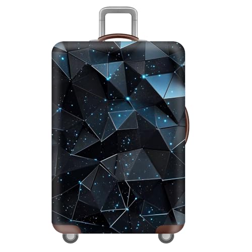 KofferhüLle Elastisch 18-32 Zoll,Reise KofferschutzhüLle,Polyester,Kofferschutz Wiederverwendbar,Reisekoffer HüLle,GepäCk Abdeckung,Luggage Cover,Kinder,Erwachsene (Galaxie Dreiecke,XL(29-32inch)) von YJSZY