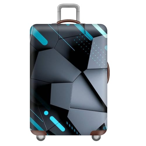 KofferschutzhüLle,Groß XL KofferhüLle,3D Sternenhimmel Linien Luggage Cover,Elastisch,Anti-Kratzer,Koffer SchutzhüLle,FüR 18-32 Zoll GepäCkabdeckung,Kinder,Erwachsene (Cyberpunk,S(18-21inch)) von YJSZY