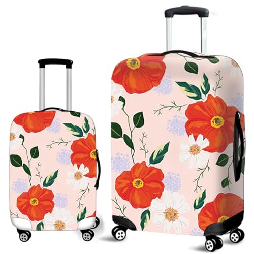 Mädchen Kofferhülle Reise Waschbare Elastische Kofferschutzhülle Staubgeschützt Anti-Kratzer Extra Groß Suiltcase Cover 3D Fantasie Floral Drucken Kinder Kofferschutzbezug (Style 11, L(26-28inch)) von YJSZY