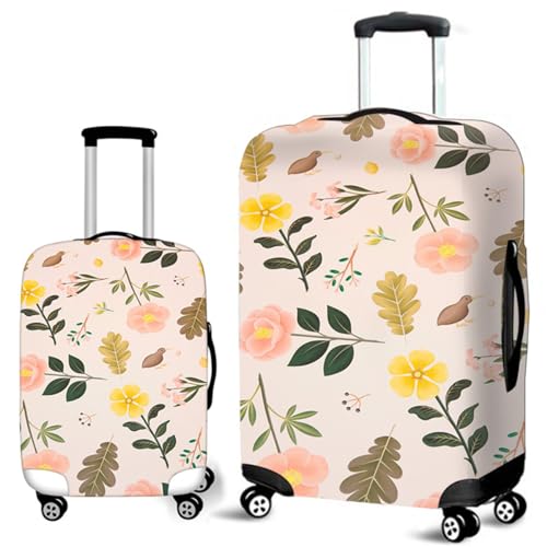 Mädchen Kofferhülle Reise Waschbare Elastische Kofferschutzhülle Staubgeschützt Anti-Kratzer Extra Groß Suiltcase Cover 3D Fantasie Floral Drucken Kinder Kofferschutzbezug (Style 12, L(26-28inch)) von YJSZY