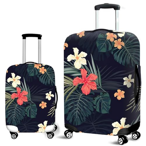 Mädchen Kofferhülle Reise Waschbare Elastische Kofferschutzhülle Staubgeschützt Anti-Kratzer Extra Groß Suiltcase Cover 3D Fantasie Floral Drucken Kinder Kofferschutzbezug (Style 3, L(26-28inch)) von YJSZY