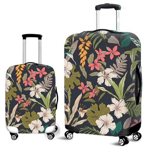 Mädchen Kofferhülle Reise Waschbare Elastische Kofferschutzhülle Staubgeschützt Anti-Kratzer Extra Groß Suiltcase Cover 3D Fantasie Floral Drucken Kinder Kofferschutzbezug (Style 4, L(26-28inch)) von YJSZY