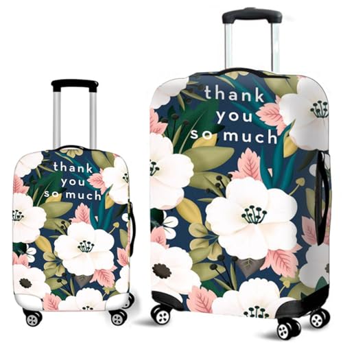 Mädchen Kofferhülle Reise Waschbare Elastische Kofferschutzhülle Staubgeschützt Anti-Kratzer Extra Groß Suiltcase Cover 3D Fantasie Floral Drucken Kinder Kofferschutzbezug (Style 5, L(26-28inch)) von YJSZY