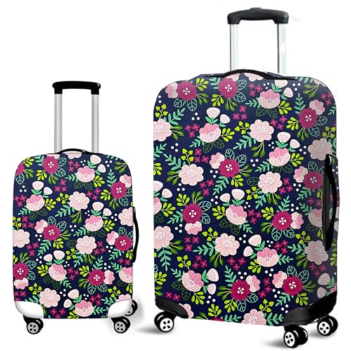 Mädchen Kofferhülle Reise Waschbare Elastische Kofferschutzhülle Staubgeschützt Anti-Kratzer Extra Groß Suiltcase Cover 3D Fantasie Floral Drucken Kinder Kofferschutzbezug (Style 6, L(26-28inch)) von YJSZY