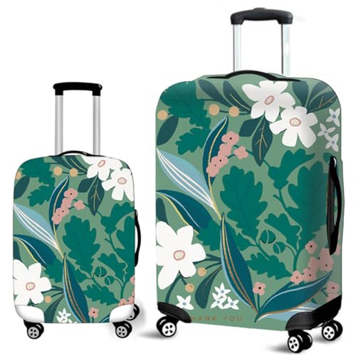 Mädchen Kofferhülle Reise Waschbare Elastische Kofferschutzhülle Staubgeschützt Anti-Kratzer Extra Groß Suiltcase Cover 3D Fantasie Floral Drucken Kinder Kofferschutzbezug (Style 7, M(22-25inch)) von YJSZY