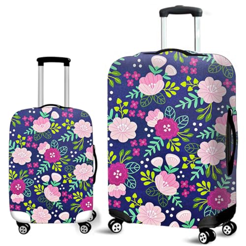 Mädchen Kofferhülle Reise Waschbare Elastische Kofferschutzhülle Staubgeschützt Anti-Kratzer Extra Groß Suiltcase Cover 3D Fantasie Floral Drucken Kinder Kofferschutzbezug (Style 8, L(26-28inch)) von YJSZY