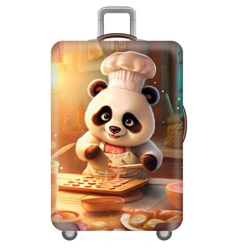 Panda Tier Motiv Elastisch KofferschutzhüLle KofferhüLle,Groß Kratzfest Staubdichte HüLle,Kofferschutz,Suitcase Cover,KofferüBerzug,Luggage Cover FüR 18-32 Zoll,Junge,MäDchen (Gelb,M(22-24inch)) von YJSZY