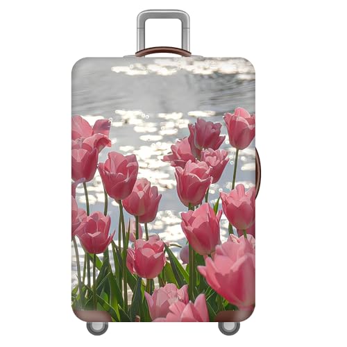 Schmetterling Rose Blume Luggage Cover,Kratzfeste Koffer HüLle，KofferschutzhüLle Mit ReißVerschluss,Elastischer Kofferschutz FüR 18–32 Zoll,Geschenk FüR MäDchen Und Frauen (Color 2,XL(29-32inch)) von YJSZY