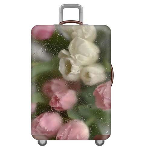 Schmetterling Rose Blume Luggage Cover,Kratzfeste Koffer HüLle，KofferschutzhüLle Mit ReißVerschluss,Elastischer Kofferschutz FüR 18–32 Zoll,Geschenk FüR MäDchen Und Frauen (Color 6,XL(29-32inch)) von YJSZY