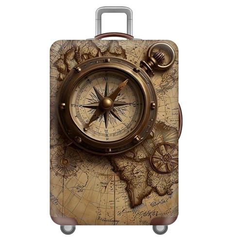 Sternenhimmel Katze Linien Trolley SchutzhüLle,Elastische,Kratzfeste Koffer HüLle,Reise KofferschutzhüLle,Staubdichte,Elastische,Waschbare Luggage Cover,Kinder,Erwachsene (Karte,M(22-24inch)) von YJSZY