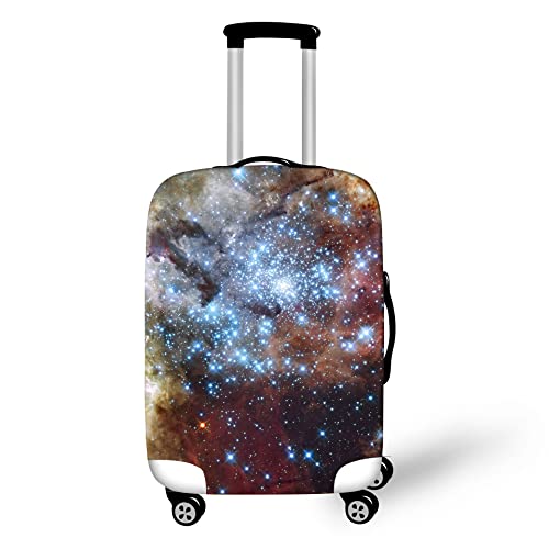 Sternenhimmel Kofferschutzhülle Outer Space Blau Lila Galaxie Muster Suitcase Cover Waschbare Elastische Anti-Kratz-Kofferabdeckung Passend Für 19-32 Zoll Für Kind Erwachsene (Farbe 3,L(26-28inch)) von YJSZY