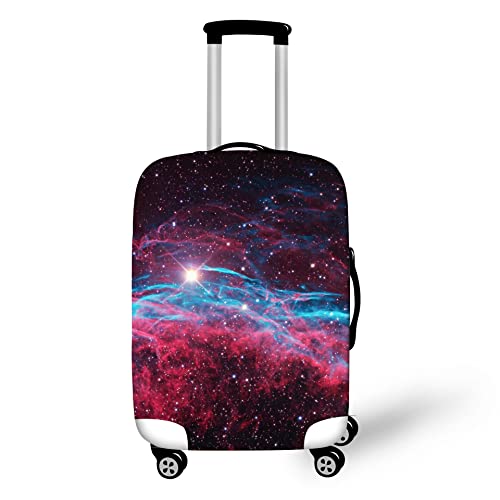 Sternenhimmel Kofferschutzhülle Outer Space Blau Lila Galaxie Muster Suitcase Cover Waschbare Elastische Anti-Kratz-Kofferabdeckung Passend Für 19-32 Zoll Für Kind Erwachsene (Farbe 8,L(26-28inch)) von YJSZY