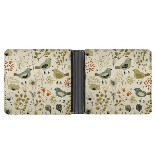 YJWANDL PU Leder Geldbörse, Gelbe Blätter Huhn Druck Geldbörse mit mehreren Steckplätzen Bifold Wallet Travel Wallet Modern Wallet Elegant Wallet Stil One Size Minimalistisch, Stil:, Einheitsgröße, von YJWANDL