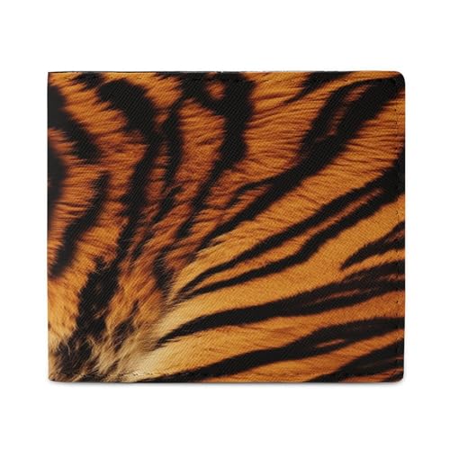 YJWANDL PU Leder Geldbörse, Tiger Streifen Muster Druck Geldbörse mit mehreren Steckplätzen Bifold Wallet Travel Wallet Modern Wallet Elegant Wallet Stil One Size Minimalistisch, Stil:, Einheitsgröße, von YJWANDL
