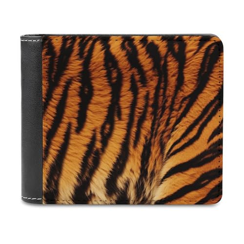YJWANDL PU Leder Geldbörse, Tiger Streifen Muster Druck Geldbörse mit mehreren Steckplätzen Bifold Wallet Travel Wallet Modern Wallet Elegant Wallet Stil One Size Minimalistisch, Stil:, Einheitsgröße, von YJWANDL