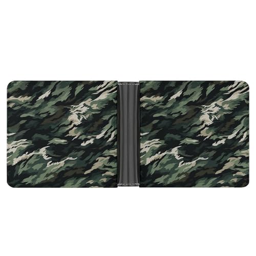 YJWANDL PU Leder Geldbörse, Tiger Stripe Camo Print Wallet mit mehreren Steckplätzen Bifold Wallet Travel Wallet Modern Wallet Elegant Wallet Stil One Size Minimalistisch, Stil:, Einheitsgröße, von YJWANDL
