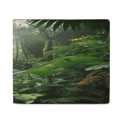 YJWANDL PU Leder Geldbörse, Tropischer Regenwald Druck Geldbörse mit mehreren Steckplätzen Bifold Wallet Travel Wallet Modern Wallet Elegant Wallet Stil One Size Minimalistisch, Stil:, Einheitsgröße, von YJWANDL