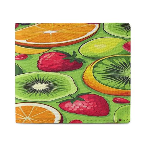 YJWANDL PU Leder Geldbörse, Verschiedene Früchte Druck Geldbörse mit mehreren Steckplätzen Bifold Wallet Travel Wallet Modern Wallet Elegant Wallet Stil One Size Minimalistisch, Stil:, Einheitsgröße, von YJWANDL