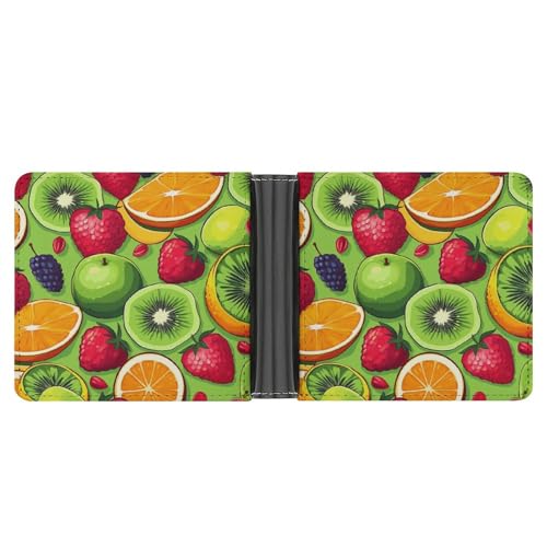 YJWANDL PU Leder Geldbörse, Verschiedene Früchte Druck Geldbörse mit mehreren Steckplätzen Bifold Wallet Travel Wallet Modern Wallet Elegant Wallet Stil One Size Minimalistisch, Stil:, Einheitsgröße, von YJWANDL