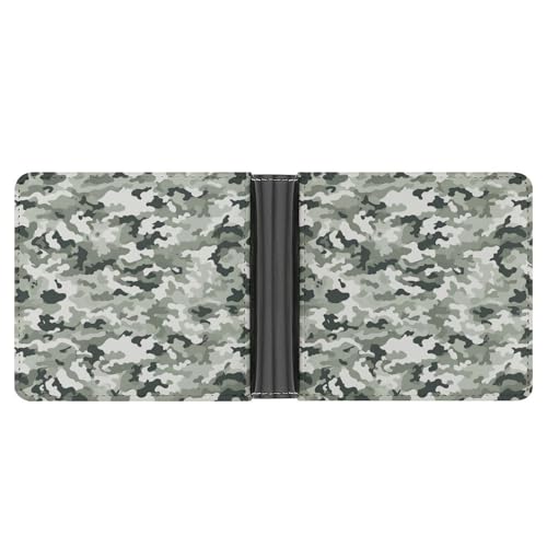 YJWANDL PU Leder Geldbörse, Weiß Camouflage Print Wallet mit mehreren Steckplätzen Bifold Wallet Travel Wallet Modern Wallet Elegant Wallet Stil One Size Minimalistisch, Stil:, Einheitsgröße, von YJWANDL