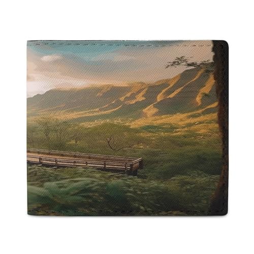 YJWANDL PU Leder Geldbörse, Wilderness Park Print Wallet mit mehreren Steckplätzen Bifold Wallet Travel Wallet Modern Wallet Elegant Wallet Stil One Size Minimalistisch, Stil:, Einheitsgröße, von YJWANDL