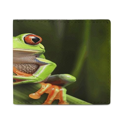 YJWANDL PU Leder Geldbörse Baum Frosch Druck Geldbörse mit mehreren Steckplätzen Bifold Wallet Travel Wallet Modern Wallet Elegant Wallet Stil One Size Minimalistisch, Stil:, Einheitsgröße, von YJWANDL