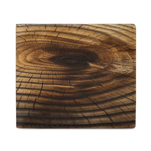 YJWANDL PU Leder Geldbörse Baum Ringe Druck Geldbörse mit mehreren Steckplätzen Bifold Wallet Travel Wallet Modern Wallet Elegant Wallet Stil One Size Minimalistisch, Stil:, Einheitsgröße, von YJWANDL