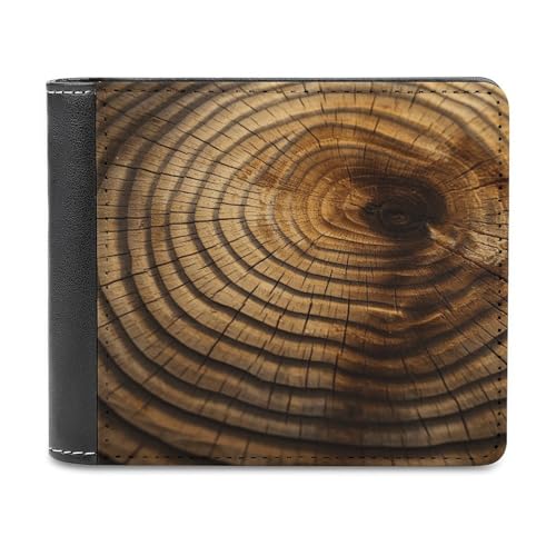YJWANDL PU Leder Geldbörse Baum Ringe Druck Geldbörse mit mehreren Steckplätzen Bifold Wallet Travel Wallet Modern Wallet Elegant Wallet Stil One Size Minimalistisch, Stil:, Einheitsgröße, von YJWANDL