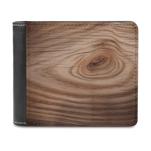 YJWANDL PU Leder Geldbörse Holzmaserung Druck Geldbörse mit mehreren Steckplätzen Bifold Wallet Travel Wallet Modern Wallet Elegant Wallet Stil One Size Minimalistisch, Stil:, Einheitsgröße, von YJWANDL