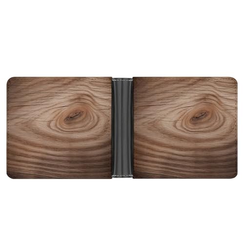 YJWANDL PU Leder Geldbörse Holzmaserung Druck Geldbörse mit mehreren Steckplätzen Bifold Wallet Travel Wallet Modern Wallet Elegant Wallet Stil One Size Minimalistisch, Stil:, Einheitsgröße, von YJWANDL