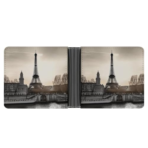 YJWANDL PU Leder Geldbörse Reise Paris Druck Geldbörse mit mehreren Steckplätzen Bifold Wallet Travel Wallet Modern Wallet Elegant Wallet Stil One Size Minimalistisch, Stil:, Einheitsgröße, von YJWANDL