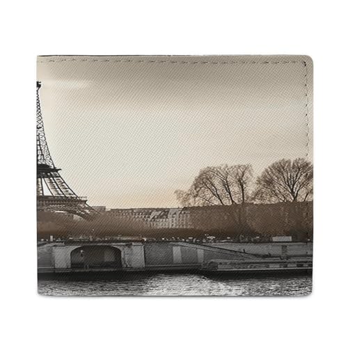 YJWANDL PU Leder Geldbörse Reise Paris Druck Geldbörse mit mehreren Steckplätzen Bifold Wallet Travel Wallet Modern Wallet Elegant Wallet Stil One Size Minimalistisch, Stil:, Einheitsgröße, von YJWANDL